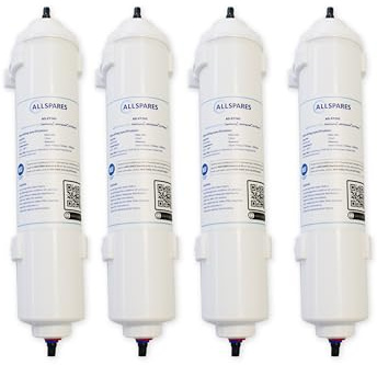 AllSpares Wasserfilter für Samsung DA29-10105J, HAFEX/EXP, EF-9603, WSF-100 | LG 5231JA2010B, ADQ73693901, ADQ736939 | Whirlpool WPRO USC100 (4 Stück)