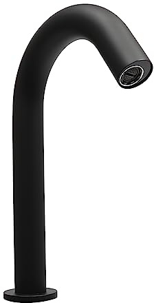 Infrarot Sensor Wasserhahn Bad, Automatisch Sensor Mischbatterie mit Kontrollbox und 2 Schläuche, Temperaturbereich 0-80°C, für Bäder und Küchen, Schwarz