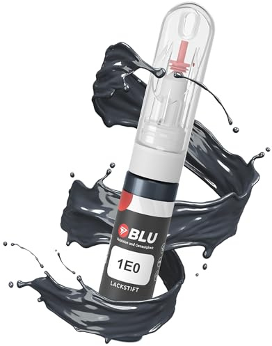 BLU Lackstift Auto kompatibel für Toyota 1E0 SCHWARZ Dark Grey MICA METALLIC | Auto Lack Reparatur 2in1 Ausbesserungslack Pinsel + Nadel