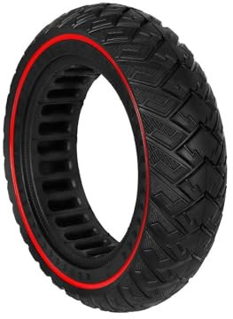 YYFHR Vollgummireifen for Elektroroller, passend for NIU KQI3-Reifenteile, 9 Zoll, 9,5 x 2,5, Offroad-Ersatzteile Felge für Elektroroller(Quality tire red)