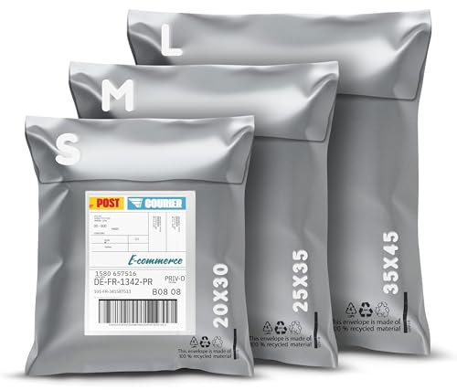 RAGO® Buste per Spedizioni Vinted I Set da 30 pezzi - S-10 pezzi I M-10 pezzi I L-10 pezzi I Sacchetti Spedizione I Buste Plastica I Pacchi per Spedizioni vinted Imballaggio + Busta Porta Documenti C6