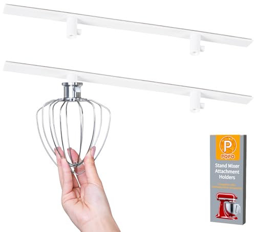 4 Pack Standmixer Aufsatzhalter Kompatibel mit Kitchen Aid Mixer Zubehör, für die Lagerung Organisieren Sie Ihre Kitchen Aid Attachments (Weiß)