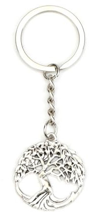 Lebensbaum Schlüsselanhänger, Spirituelle Esoterik Geschenke, Tree of Life Autoschlüssel Anhänger, Glücksbringer Taschenanhänger, Yoga Deko, Chakra Schmuck für Damen und Frauen