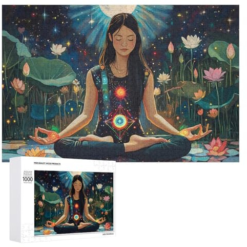 Seven Chakra Yoga Meditation Jigsaw Puzzles for Adult Family Activities Games Home Decor Puzzle 1000 PCS