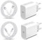 45W Caricatore USB C/Caricabatterie e Cavo per Apple iPad Pro 12.9 11 10.2 9.7,iPad Air 2 3 4 5,iPad 2020 2021 2022 2024,Mini 2 3/4/5/6,iPhone 15 16 14 13 12 Pro Max,MacBook Pro Presa Ricarica Rapida