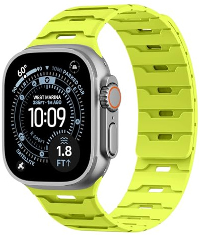 DMVEIMAL Magnetisches Sportarmband für Apple Watch Ultra 3/2 Armband 49mm 46mm 45mm 44mm 42mm(Series 3 2 1) Herren Damen,Magnet Silikon Armbänder Sport Loop für Apple Watch 11 10 9 8 7 6 5 4 SE 3/2