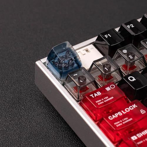 Sumgsn Artisan Keycap – schwarze Schmetterlings-Harz-Tastenkappen, SA-Profil, benutzerdefinierte ESC-Tastenkappe, passend für Cherry MX Switches mechanische Tastatur