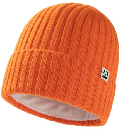 TOP-EX Merinowolle Beanie mit Fleecefutter für große Köpfe | Außenmaterial aus 100% Merinowolle mit weichem Fleecefutter für Herren und Damen ideal für Alltag Reisen und kalte Tage