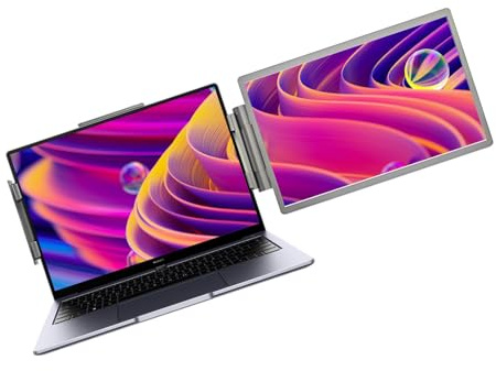 Zeizafa Laptop Secondary Screen 14inch Portable Display Full Highly Definition Easy Setups for Gaming and Productivity Portable Monitor