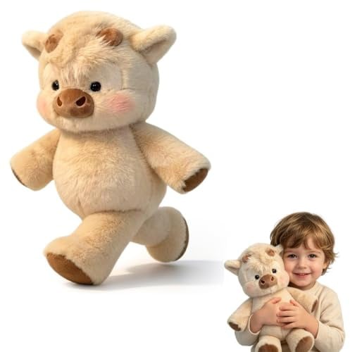 Running Cow Kuscheltier 45cm, Laufendes Kuh Plushies, Running Cow Plüschtier, Interaktive Laufende Kuh Plush Toy, Kann Angst Lindern, Emotionale Unterstützung Anbieten für Kinder und Erwachsene