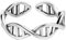 DNA-Ring, Chemie, Moleküle, Unendlichkeit, anpassbar, aus 925 Sterlingsilber