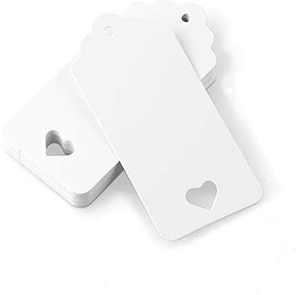 ANGEL & DOVE 25 White Heart Card Balloon Message Tags