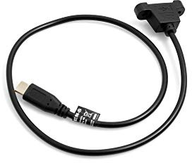 System-S USB Typ C auf Micro USB Kabel Panel Mount 50cm