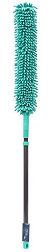 JVL 20-065TQ Flexible Chenille Head Duster with Extendable Handle, Turquoise/Grey,