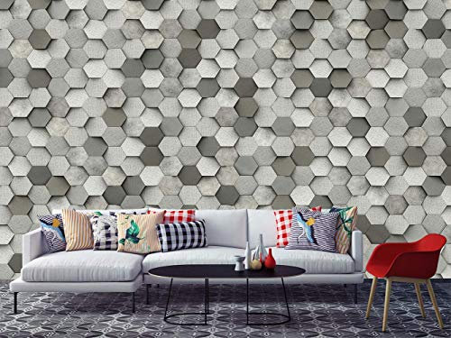 OEDIM Papier Peint Auto-Adhésif | Hexagones muraux| 400 x 300 cm | Décoration muraux de Chambre