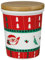 Kerzenfarm Hahn Stearin-Kerze rot Xmas-Cup