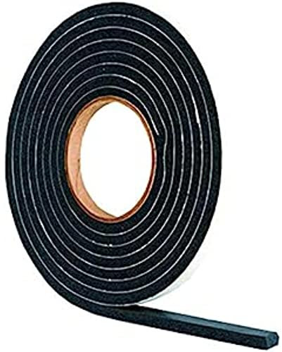 Merriway BH07193 Boudin de porte en caoutchouc mousse extra large et épais 12,7 x 8 mm Noir 5 m