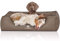Knuffelwuff Hundebett Scottsdale aus Kunstleder Übergröße XXXL 155 x 105cm Stone