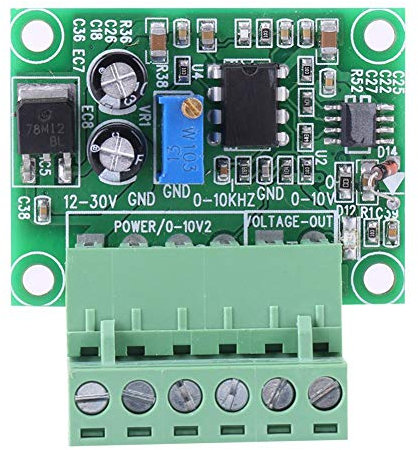 Akozon Frequenz-Spannungswandler, Frequenz-Spannungs-Wandler 0-10 kHz bis 0-10 V F/V Digital-Analog-Wandlermodul für die SPS und den Frequenzumrichter