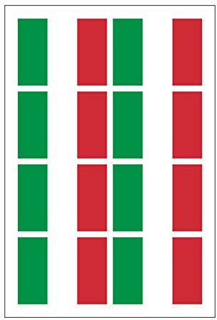 Generisch 8 Stück Aufkleber Italien Flaggen Set | Sticker Italy Autoaufkleber