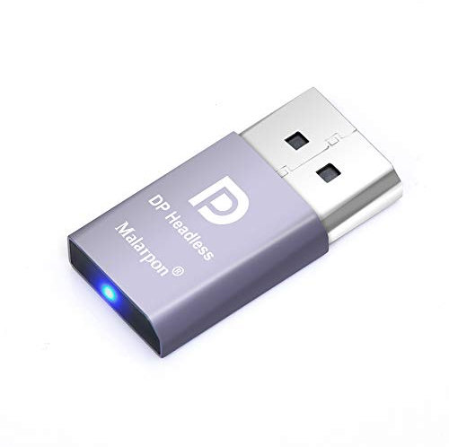 Malarpon DispalyPort Headless Ghost Display Emulator mit blauem Licht für PC 4K DP Dummy Plug (Fit Headless 1080@60Hz-3840x2160@17Hz) 1P