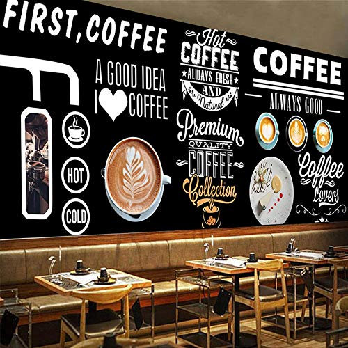 YIERLIFE Wandbild 3D Wandtattoo Aufkleber Tafel Handgezeichnet Café Wandbild Tapete Fototapete Tapete Wohnzimmer Tv Hintergrund Schlafzimmer Decke Zimmer Home Wanddeko Benutzerdefiniertes Größe