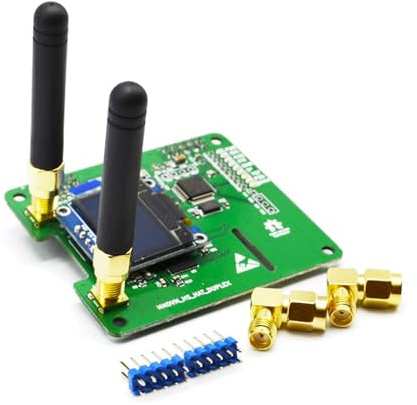 Módulo MMDVM Double Hat Duplex Hotspot con Pantalla OLED 0.96 V1.47 Compatible con P25 DMR YSF NXDN DMR Ranura 1 + Ranura 2 para Raspberry pi (OLED)