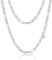 Amberta Damen Büroklammer Halskette aus 925 Sterling Silber: 4.4 mm 45 cm/18 inch