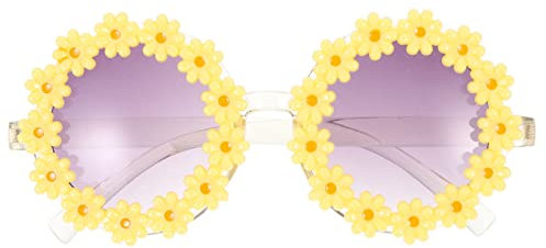 VALICLUD Frauen Sonnenbrillen- Modus Daisy Sonnenblume Sonnenbrille Blumenform Brillenparty Sonnenbrille für Erwachen