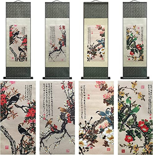 Chinesische Kunst-Rollenmalerei, Landschafts-Rollenmalerei, chinesische Wandkunst-Rollenmalerei, japanische Schriftrolle, Landschaftsmalerei-Rollengemälde, hängende Kunst, Seiden-Rollenmalerei, asiati
