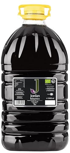 Jordan Olivenöl Bio Balsamico Essig – 3 Jahre im französischen Eichenfass gereift, Agiorgitiko, ohne Zusatzstoffe & zugesetzte Sulfite, vegan, GR-BIO-01 – 5000 ml Kanister