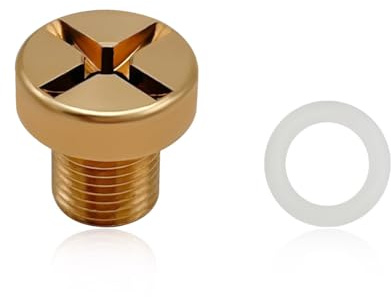 Suvnie Tornillo de purga de tanque de expansión de refrigerante de radiador, tornillo de purga de aire refrigerante de latón con junta tórica de goma, tornillo de drenaje del tanque de expansión del
