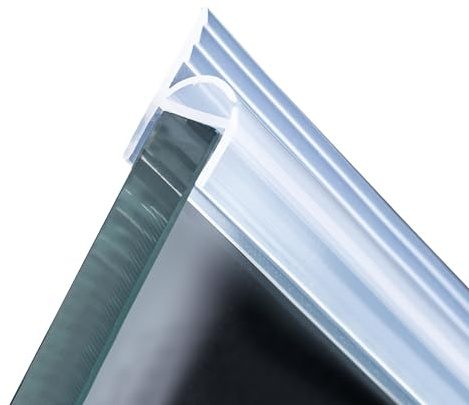 H Shape Shower Seals Bath Shower Screen Seal Strip 3 Metres Long Shower Door Seal Strip Curved Shower Screen Seal for 10-12 mm Glass (Arcuate-10mm)