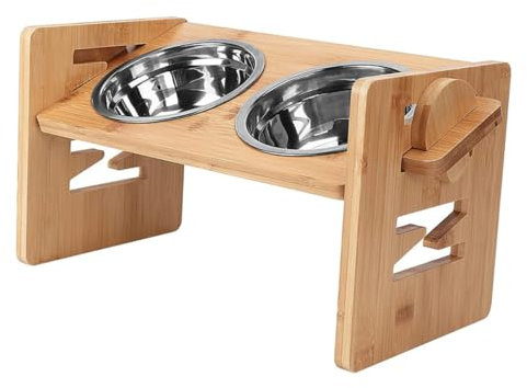 HANABASS Pet Food Bowl Holder Stand Elevated Dog Feeder Cat Bowl Rack Slanted Dog Pet Stand Skid-resistant Easy to Clean