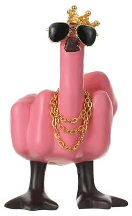 KIAYOO Mittelfinger Ente,Auto Deko Stinkefinger Middle Finger Duck You Harz-EntenstatueZuhause Büro Dekoration Statuen Lustig Geschenk Für Ihn Sie Männer Frauen Freunde Freund Geburtstag Weihnachten