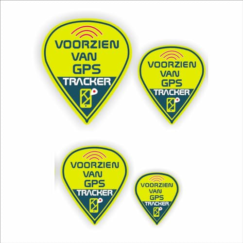 Ausgestattet mit GPS-Tracker Set 4 Aufkleber