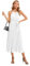 HEYPORK Damen Frühling Sommer Kleider Bequem Lässig Kleid Mode Elegant Röcke Frauen Sexy Spaghettiträger Ärmelloses Faltenrock Kleid(Weiß, 2XL)