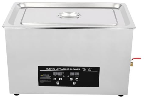 Máquina limpiadora ultrasónica, Limpiador ultrasónico de Joyas de 30 litros con Temporizador y Calentador Digital, máquina portátil de cavitación ultrasónica de Acero Inoxidable, para Joyas, Relojes