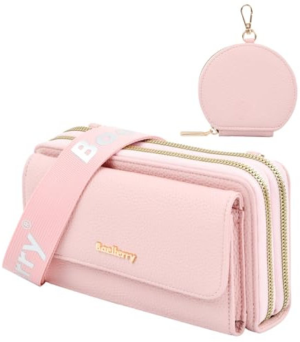 Shengxi Borsa piccola tracolla donna, Borsa Mano PU Pelle con Cerniera, Borsa marsupio donna con spalline regolabili e staccabili adatto per lo shopping e gli appuntamenti,rosa
