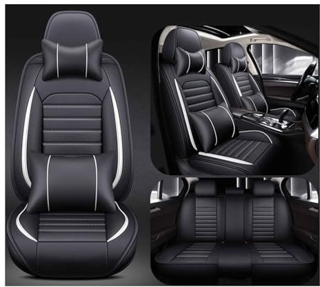 ZWBC Full Set Auto Sitzbezüge für Nissan Qashqai J12 J11 J10 J11 J12 +2 2020-2025, Universal wasserdicht PU Leder Autositzbezüge,D