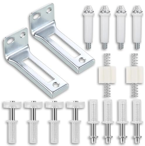 16 PCS Bi Folding Door Track Kit, Bifold Door Track Kits for 7/8 to 1 Tracks Closet Doors Hardware Thick Fold Door Replacement Parts Strong Bi Fold Doors Repair Set