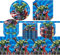 DecPtyTa Vaisselle Anniversaire avengers Decoration Anniversaire avengers Thème Anniversaire hulk Assiettes Serviettes Nappe Peut accueillir 20 personnes(A)