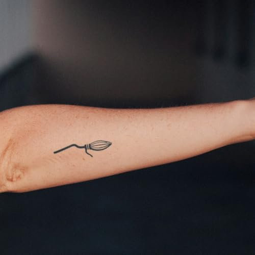 Harry Potter Besen Tattoovegane & wasserfeste Temporäre Tattoos - EU-Kosmetikzertifizierte Farbe - revolutionäres 2 Wochen Tattoo