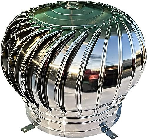 Chimney Spinner Pot Cap Roof Turbine Ventilator with Rotating Cowl Easy Installation for Confined Spaces.