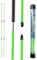 Daelesr Lot de 2 Bâtons d'Alignement de Golf, 122,5 cm Bâtons d'Aide à l'Entraînement de Golf avec Tube de Rangement, Bâton de Pratique de Correcteur de Golf Pliables, Stick Alignement Golf, Vert