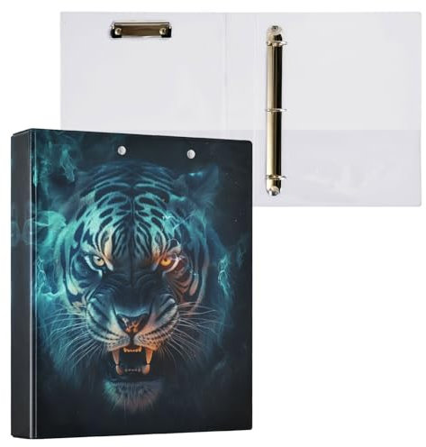 Linnyio Londoner Turm Kunst 3 Drei-Ring-Ordner, Klemmbrett-Ordner mit Taschen, Für Schule, Büro, Lehrer
