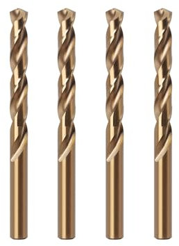 Misuyue 8% Cobalt Drill Bits, Metal Drill Bit Set 6.5mm, HSS M42 Carbide Twist Drill Bit for Metal Stainless Hard Steel Aluminum, Wood Drill Bits (4pcs)