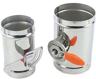 CWHHTVBI Manueller Luftdämpfer aus Edelstahl 201, Rückschlagventil, Lüftungskanal, Entlüftung mit Griff, Durchmesser 80 mm/100 mm/125 mm/150 mm(100mm)