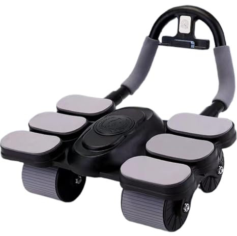 Ab Roller Wheel, Automatic Rebound Ab Roller, Fitness Ab Roller Machine, Four-Wheel Ab Roller, Abdominal Wheel Core Workout, Ab Roller For Women, Ab Roller For Men, Core Workout Equipment