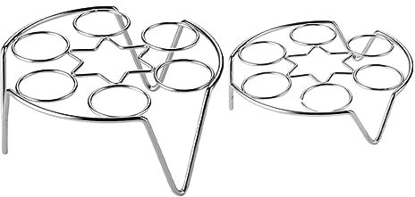 TIDTALEO 2piezas Rejilla Para Cocinar Huevos Al Vapor Inoxidable Sola Capa Fácil De Limpiar Para Lavavajillas Para Huevos Plateado